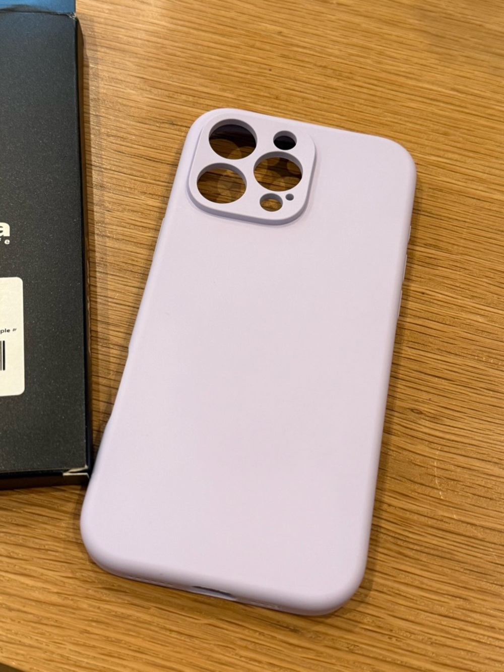 Slim Lilac Silicone Phone Case for Large Camera Phones